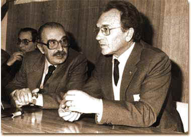 Rubén García Marañón (d), Presidente y Modesto Espinar (i), Secretario General