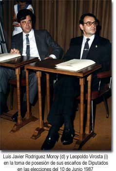 Rodriguez Moroy y Leopoldo Virosta en sus escaños
