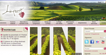 Página web actual de La Rioja Turismo