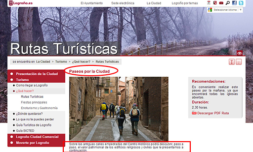 Web del Ayuntamiento de Logroño