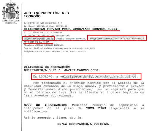 Documento del Juzgado Nº3