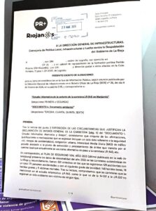 Alegaciones a la variante de Manjarrés presentadas por el PR+Riojan@s