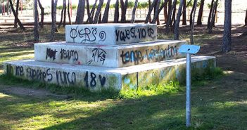 Estado actual del Parque de los enamorados en Logroño
