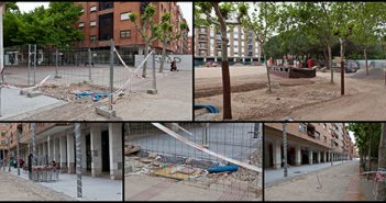 Estado actual de las obras en la Plaza 1º de Mayo en Logroño